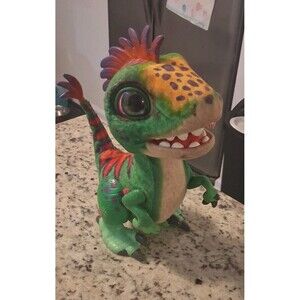 FurReal Friends Interactive Dinosaur Raptor Green Electronic Plush Toy WORKS